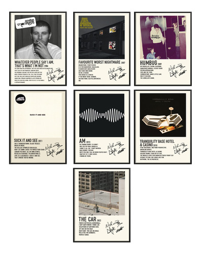 Cuadro Arctic Monkey Álbum Music Tracklist Firma Exitos