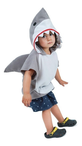 Disfraz De Tiburón Con Capucha Para Niños Jugando Con Animal