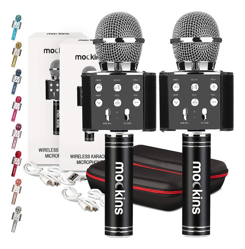 Micrófonos Mockins Karaoke Bluetooth (x2) /black