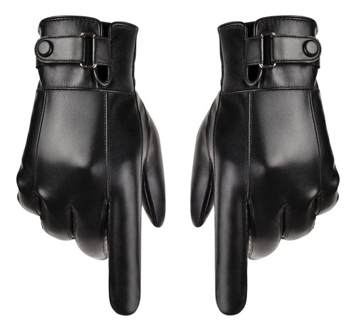 Guantes De Piel Sintética Para De Con Pantalla Para Hombre,