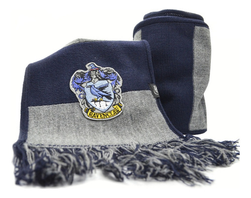 Bufanda Harry Potter Ravenclaw Rayada Con Escudo Desko