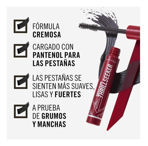 Imagen 5 de 6 de Máscara De Pestañas Voluminizadora Rimmel London Thrill Seek
