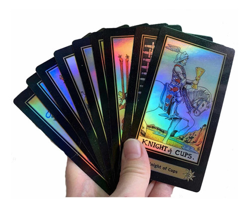 Tarot Holográfico Rider-waite, Caja 78 Cartas (11 X 6 Cm)