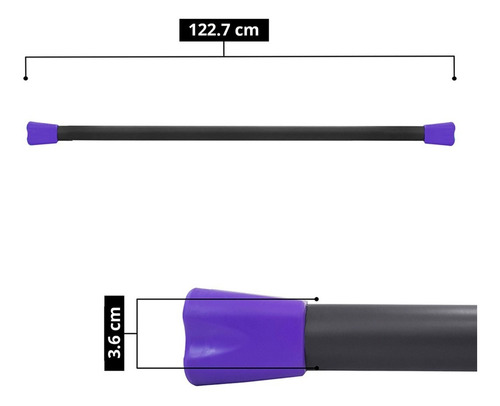 Barra Con Peso Integrado 6 Kg, Entrenamiento Crossfit Gym
