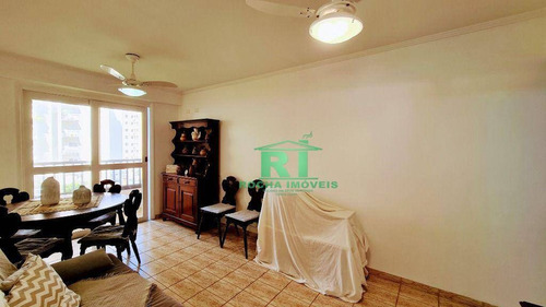 Imagem 4 de 19 de Apartamento Na Praia, Vista Para O Mar, Sacada, 2 Dormitórios + Dependência De Empregada, 1 Vaga De Garagem, Pitangueiras, Guarujá/sp - Ap5529