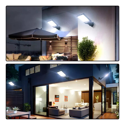 4pz Lámpara Solar Pared Exteriores Impermeable Sensor 3modos