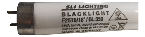 Tubo Luz Negra Sli Lighting F25t8/18 /bl350 Lampara 3 Pieza Negra