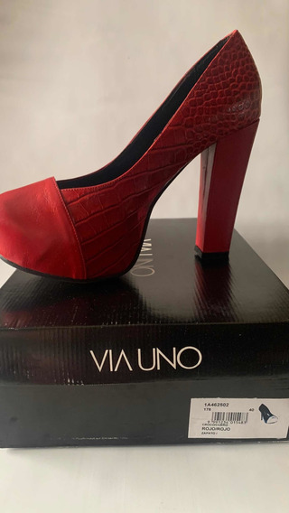 longitud reserva sangrado Zapatos Rojos Via Uno Mujer | MercadoLibre 📦