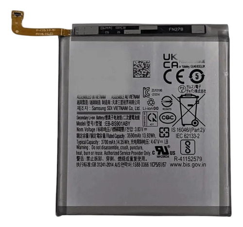 Flex Main Carga Da B-teri-a Para Samsung S22 Eb-bs90top1aby