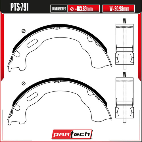 Balatas Tambor Trasera Mountaineer 4.0 2002 2003 2004-2010