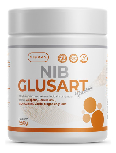 Colageno Hidrolizado Con Glucosamina 550g Nibglusart Premium