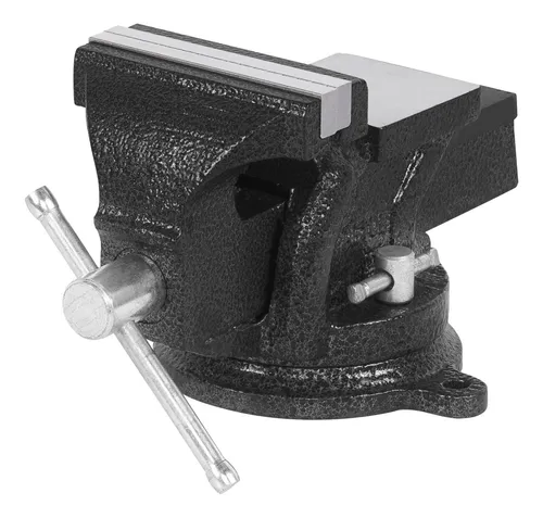 Annurssy Tornillo De Prensa De Hierro Fundido 10 Cm (2.1 Kg) - Mordazas Endurecidas Para Taladro De Banco