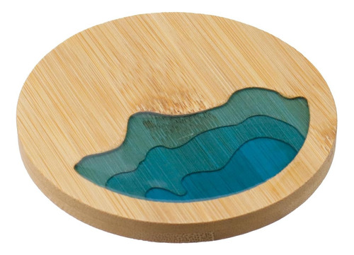 Wdonay Set Of 4 Redondos De Resina De Madera De Madera Propi