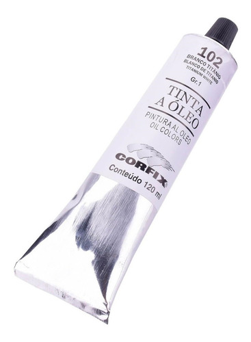 Kit 08 Tinta Óleo Corfix Branco Titânio 120ml