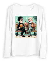 Comprar Remera Mujer Ml Chaplin Y Freud Dos Genios Una Charla C4