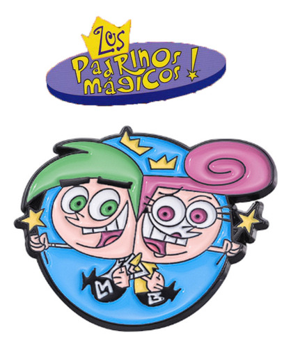Pin Metalico Los Padrinos Magicos Cosmo Wanda Logo