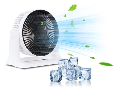 Ventilador De Escritorio Portátil Con 5 Aspas De Plástico 20.32 Cm 6w Blanco/negro Negro Plástico Pp 5