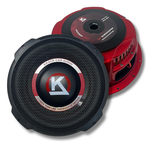 Excelente Subwoofer Plano 12 Doble Bobina 600w Kws-12800 Color Rojo