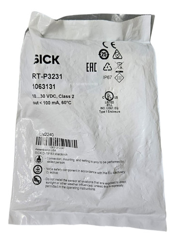Sick 1063131 Sensor Infrarrojo Rt-p3231