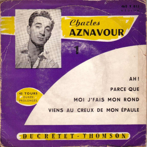 Charles Aznavour Canta En Frances Simple Vinilo Ep Pvl