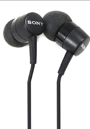 Fone De Ouvido Intra Auricular Com Microfone Sony Mh750 Cor Preto Cor da luz Preto