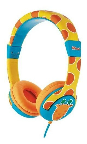 Auricular Trust Kids Spila Cars Jirafa Ideal Para Niños Color Naranja