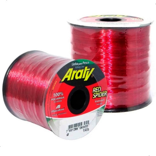 Linha Pesca Araty Red Spider Soft Macia Mono 100gr 1/4lbs