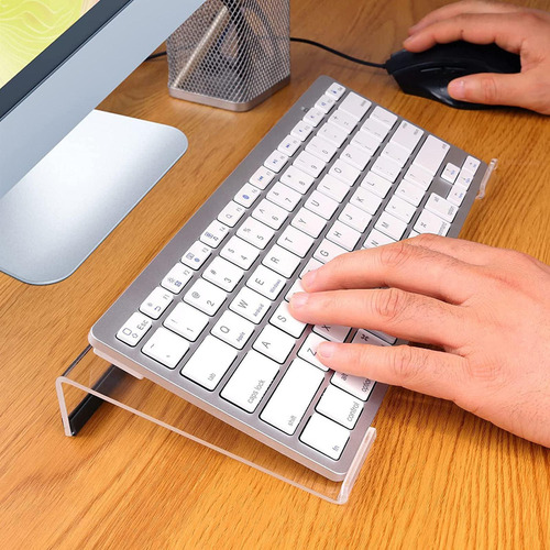 // Suporte De Teclado Inclinado Acrílico Pc Keyboard Lift