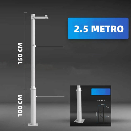 Soporte Poste Para Camara De Seguridad  2.5 Metros Jwk