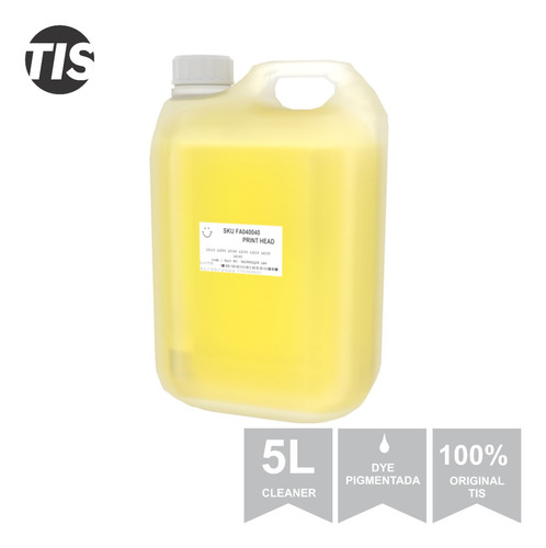 Liquido Limpia Cabezales Formula Termicos 5l Amarillo Tis