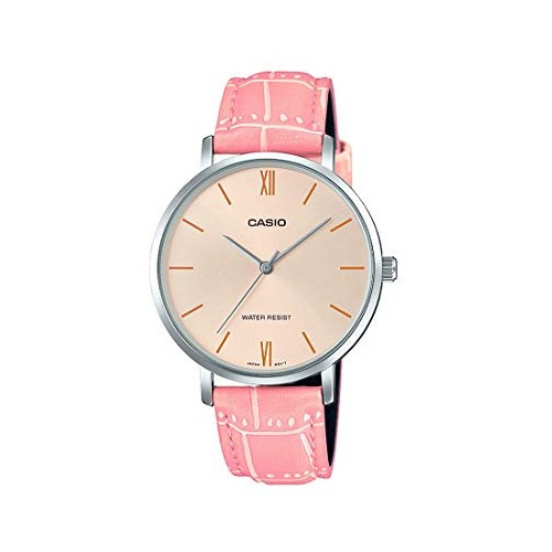 Casio Ltp-vt01l-4b Para Mujer, Esfera Minimalista Color Melo