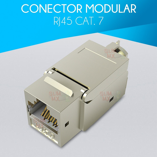 100 Pz De Jack Cat7 Rj45 Blindado Autoponchable Ftp Ethernet