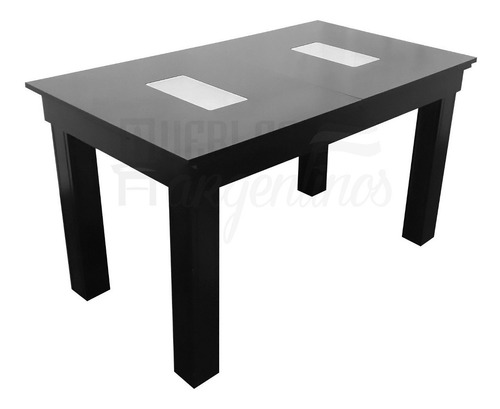 Mesa De Comedor Trampa Con Vidrios Extensible De 1,60 A 2,00