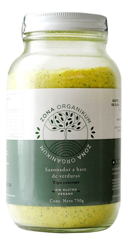 Consomé Sazonador Organikum Vegetal 100% Natural Sin Gluten