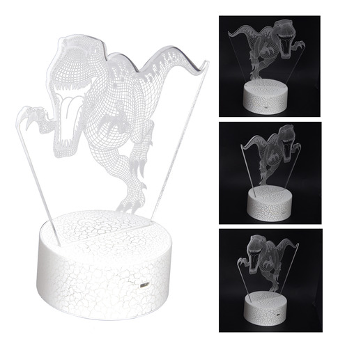 Led Con Efecto Visual 3d Dinosaur Night Para Habitación De N