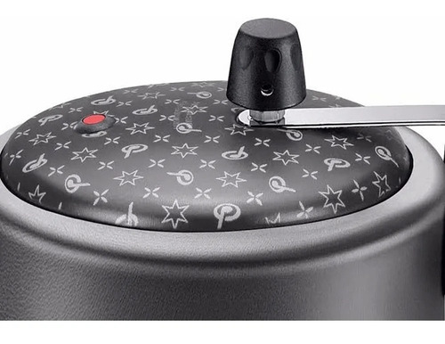 Panela De Pressão Antiaderente 3l Magnific Grafite Panelux Cor Preto