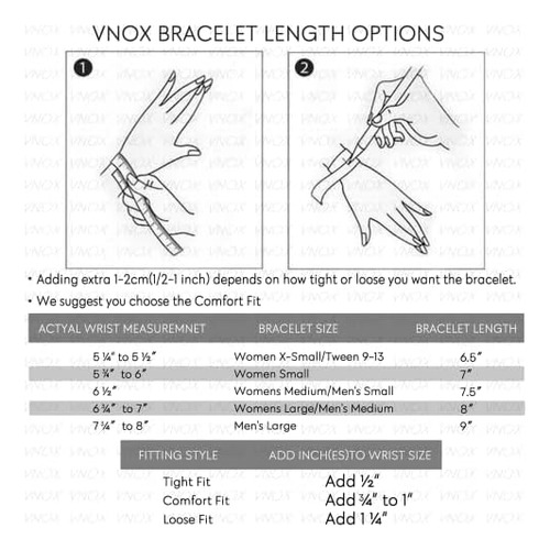 Vnox 2 Pulseras De Cadena Para Hombres - Pulsera Para Hombre