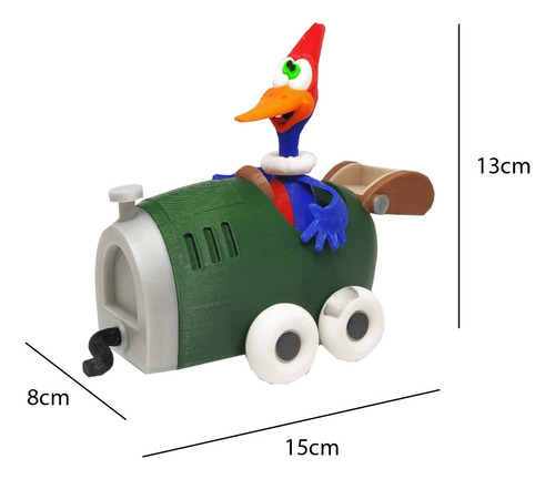 A Turma Do Pica-pau + Rachador Com Carro - Kit Com 5 Bonecos