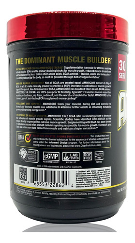 Bcaa Aminocore 30 Servicios Ponche De Frutas Allmax