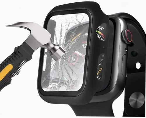 Imagen 2 de 10 de Funda Protectora Compatible Apple Watch Full Cover Vidrio 9h
