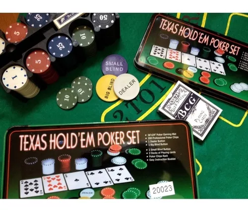 Kit Jogo De Poker 200 Fichas Numeradas, Texas Hold'em