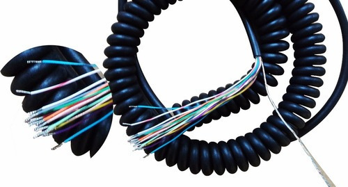 Cabo Espiral Mola Flexível Handle Cnc 25 Vias Malha 5 Metros