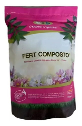 Fert Composto Adubo Orgânico - 1 Kg - Ophicina Orgânica