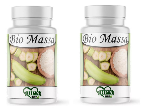 Bio Massa X2  (plátano Verde) Puro Natural 60 Cápsulas 500mg