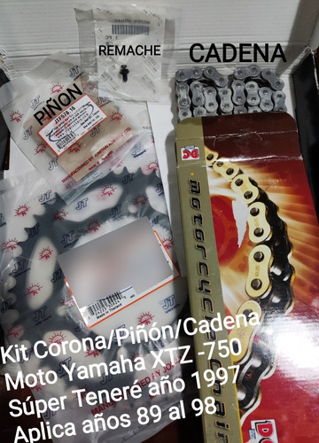 Kit Corona/piñón/cadena Moto Yamaha Xtz 750 Súper Teneré 