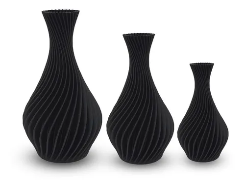 Vasos De Plantas Artificais – Jarro Espiral – Decoração Sala
