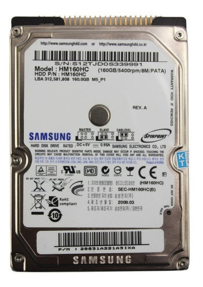 En consecuencia Contaminar pelota Disco Duro Samsung Ide 2.5 160gb Seminuevo | Meses sin intereses