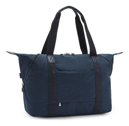 Bolsa feminina Kipling Art M azul marinho com acabamento em hardware N/a