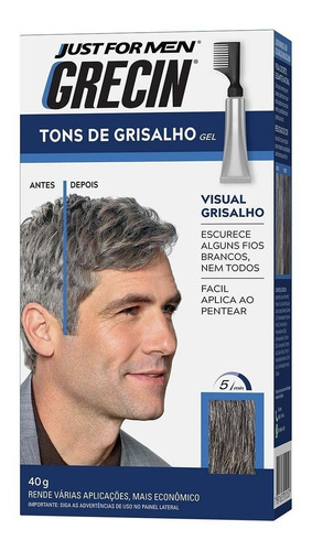  Gel Tonalizante Grecin Tons De Grisalho - 40g