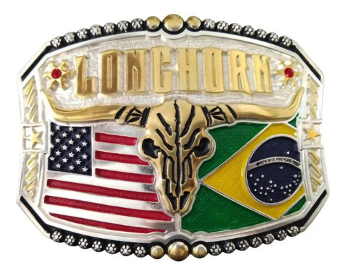 Fivela Para Cinto Country Longhorn Eua Brasil Pelegrini